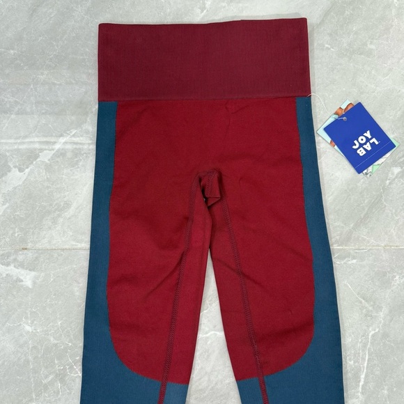 Women’s JoyLab Color Block Seamlessly Knit Mesh 7/8 Athletic Workout Leggings XS - Picture 3 of 16